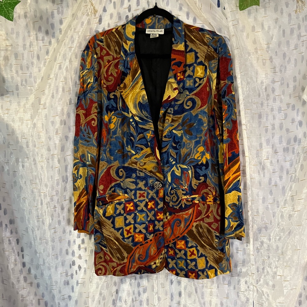 Intriguing Threads Colorful Fall blazer size M
W8 - Picture 2 of 7